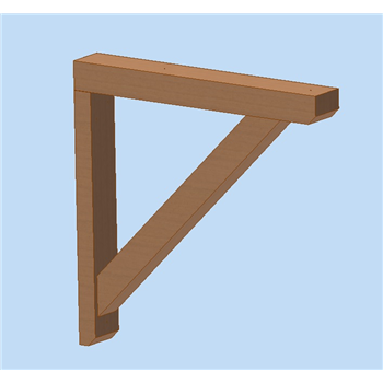 F-GST745 Timber gallows Bracket 745mm projection