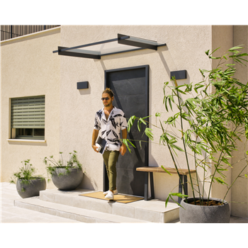 NANCY Door Canopy GREY and CLEAR projection 940mm