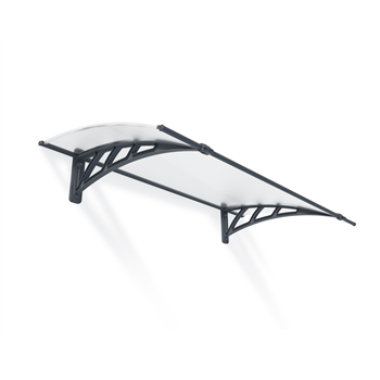 NEO GREY TWINWALL 760- 860mm projection low cost door canopy