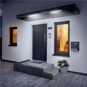 The Lewisham Aluminium canopy with LED light. Variant colour available