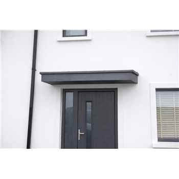 Flat low maintenance contemporary look self supporting Door canopy