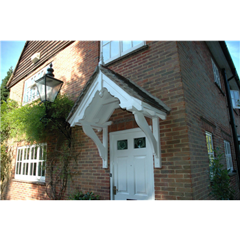 Edgeworth size range of the period Dual pitch timber door canopy 