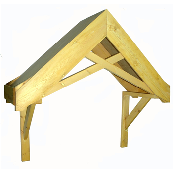 Period Crossover dual pitch timber door canopy 1700mm wide, 600mm projection F-PCS-CO
