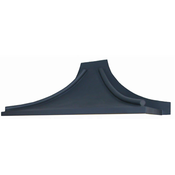 Georgian lead look curved Bay window roof/ canopy- F-GLLC-SQ-B-R