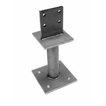 Stainless steel vertical post plate,200mm brush polished column, 326mm high-SSBFH0