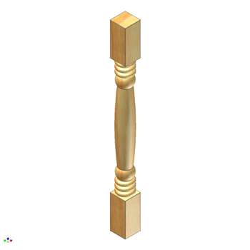 Accoya Turned Laminated Post 1650mm high  139mm x 139mm -F-SHAT