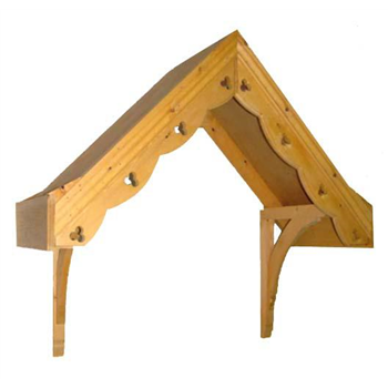 Ventnor period dual pitch timber door canopy 1706mm wide, 648mm projection- F-VENTNOR