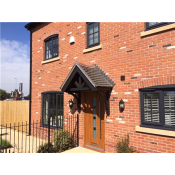 Period dual pitch timber door canopy- Fully Assembled* 1620mm wide,800mm projection- The Bacup F-DP1