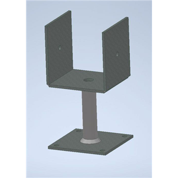 Galvanised Steel Stirrup Post Base for ex 150mm x 150mm post