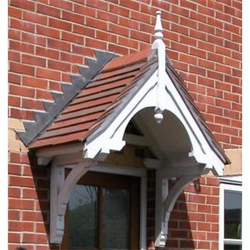 Walmersley size range of the period dual pitch timber door canopy 
