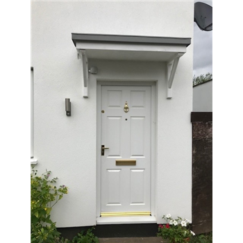 Flat Saddleworth low cost Timber Door Canopy 1352mm wide 547mm projection- Product Code -F-SAD