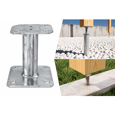 Top plate 100mm x 100mm for posts 110mm-200mm