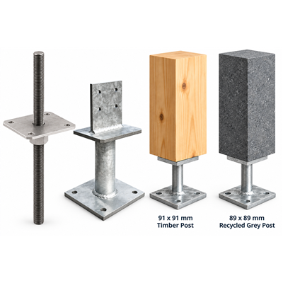 Galvanised Plate Post Bases