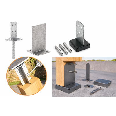 Galvanised Vertical Plate post support