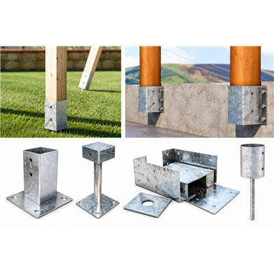 Galvanised Cup Post Bases