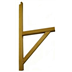 F-MSL-40-S Mono pitched Timber porch Gallows Bracket 680mm projection