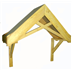 Period Crossover dual pitch timber door canopy 1700mm wide, 600mm projection F-PCS-CO