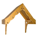 Ventnor period dual pitch timber door canopy 1706mm wide, 648mm projection- F-VENTNOR