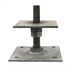 Stainless Steel Adjustable post base, 150mm high, plate size 123mm x 123mm SSB1P2