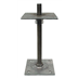 Stainless Steel Adjustable post base, 330mm high, plate size 150mm x 150mm SSB3P3