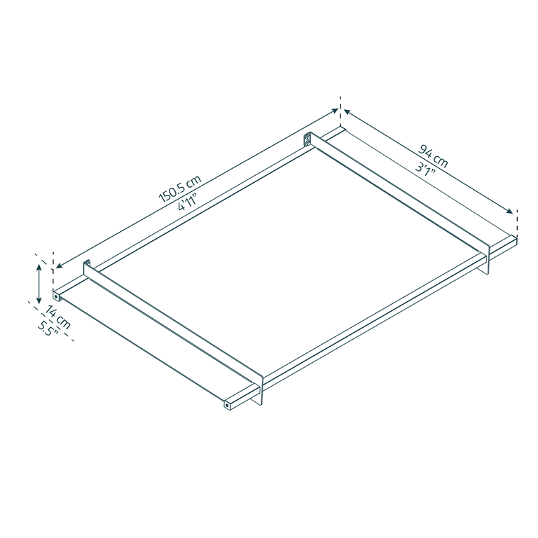 dimensions 1500mm Nancy door canopy