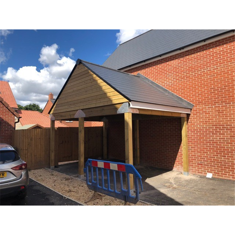Car barns with Galvanised plate