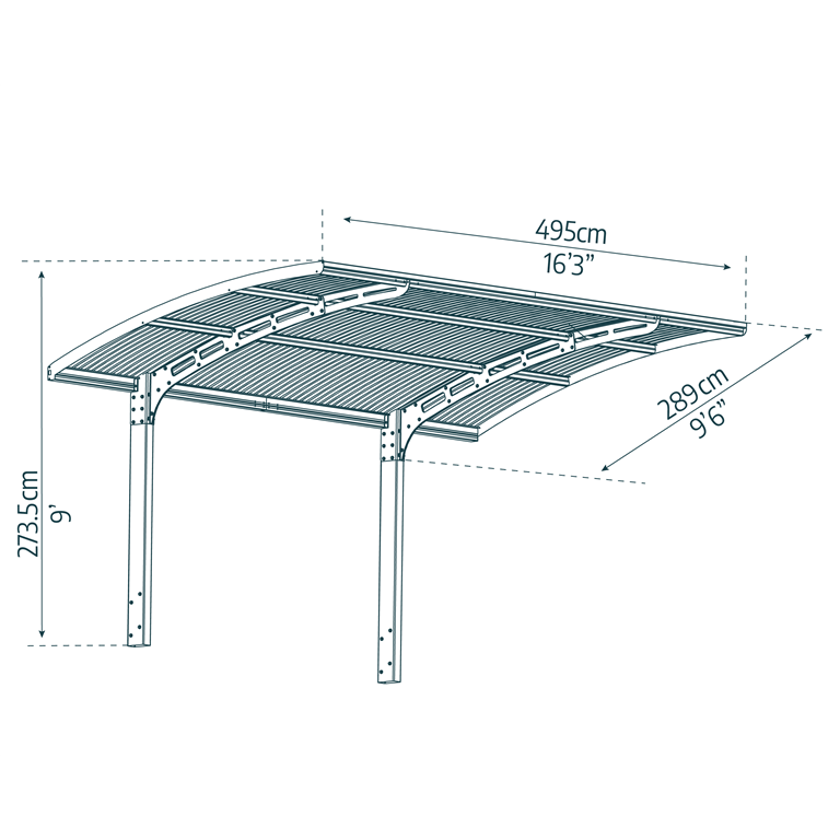 Arizona Wave car port dimensions