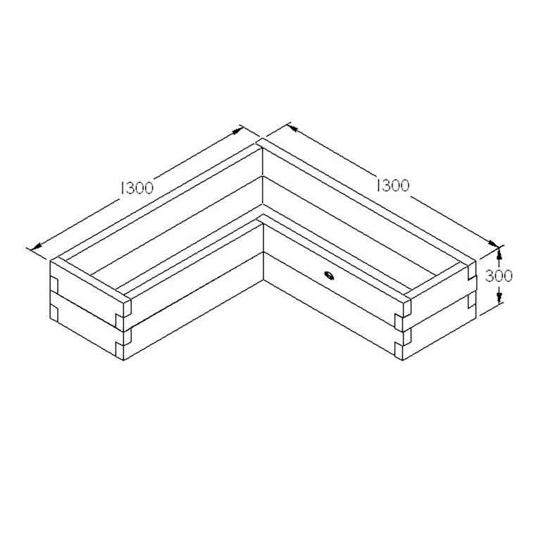 Caledonian corner raised bed measurements