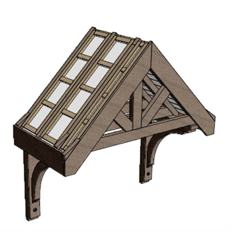 assembled easy fit door canopy