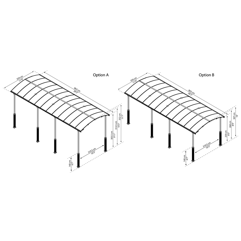 dimensions car port