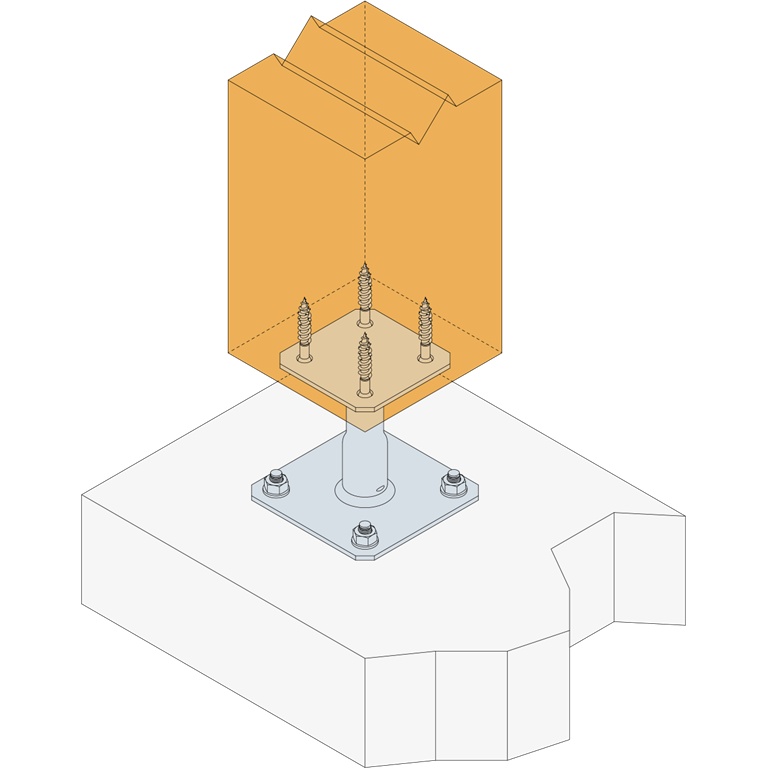 Canopy products APB100/150 post base