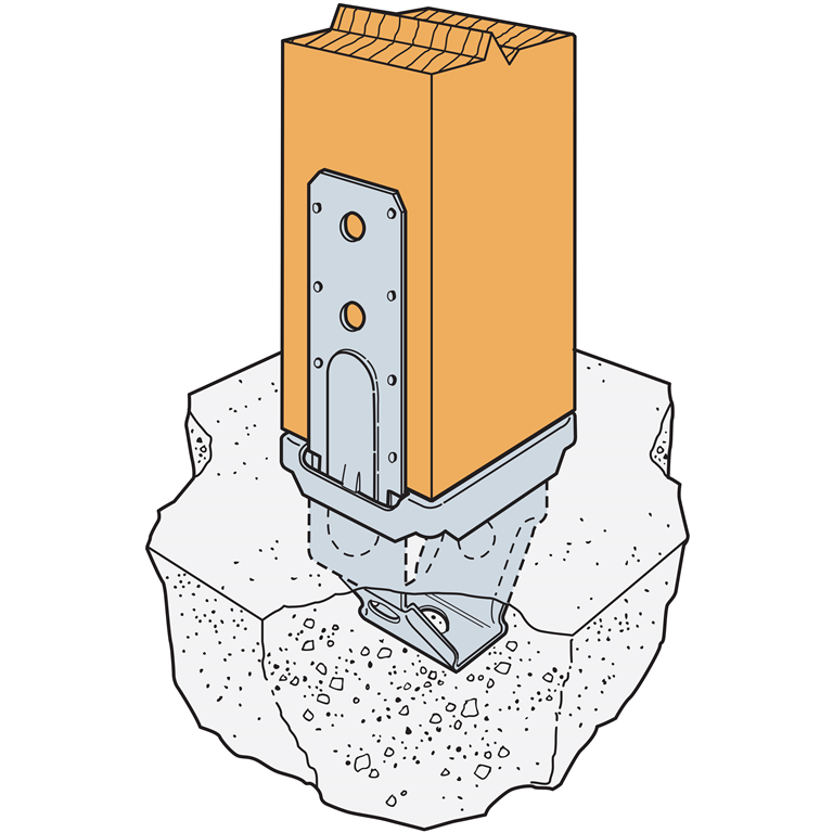 PBS44AZ adustable post base by Blackwood Outdoor living