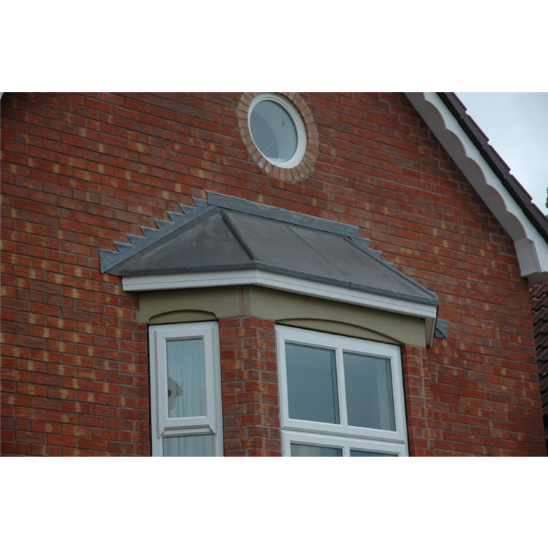 double hipped angle bay roof