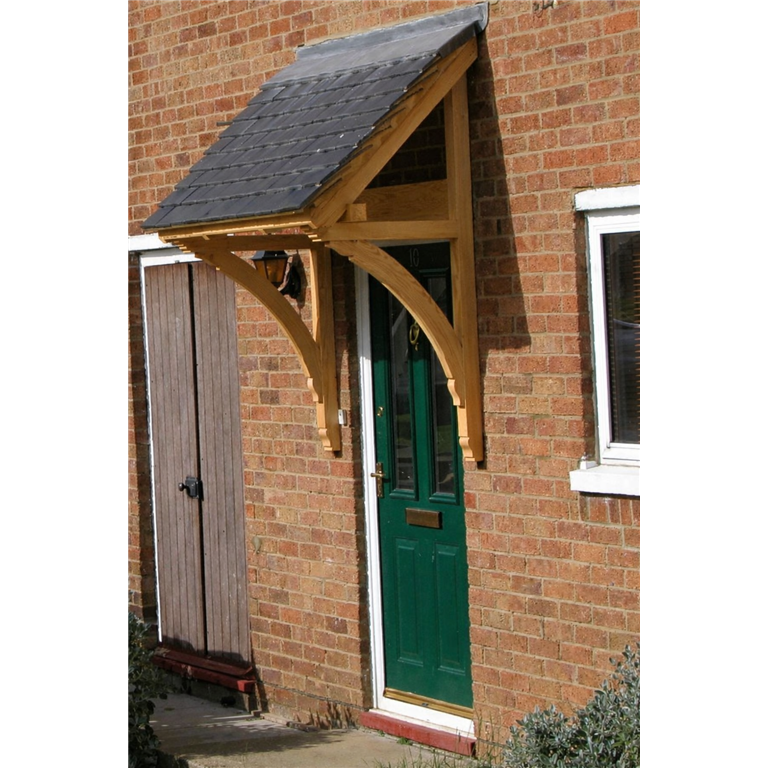 lean to door canopy light Oak