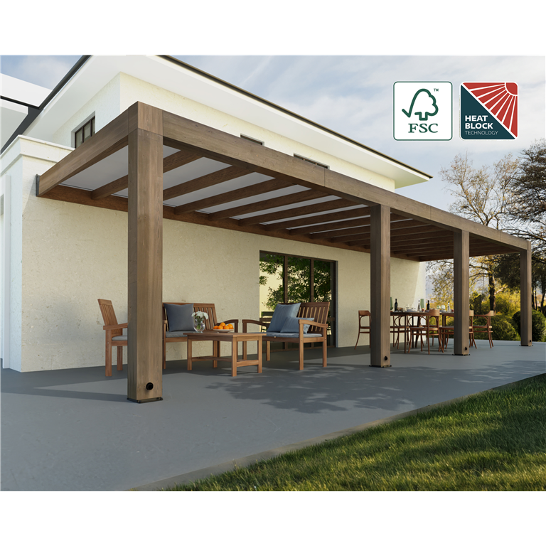 Helsinki cedar patio cover