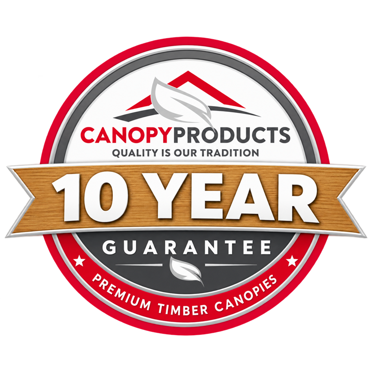 Canopy products LTD 10 year timber door canopy guarantee.
