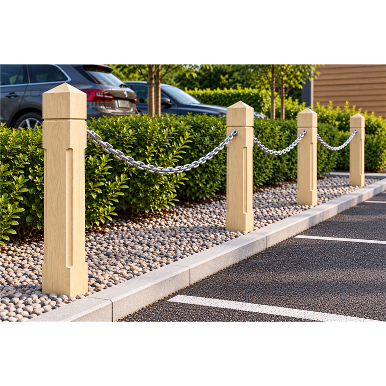 timber bollard by Blackwood Outdoor living
