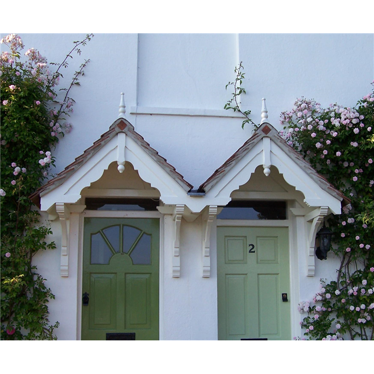 Edgeworth period Dual pitch timber door canopy 1340mm wide, 505mm projection-Code -F-PCS-E1