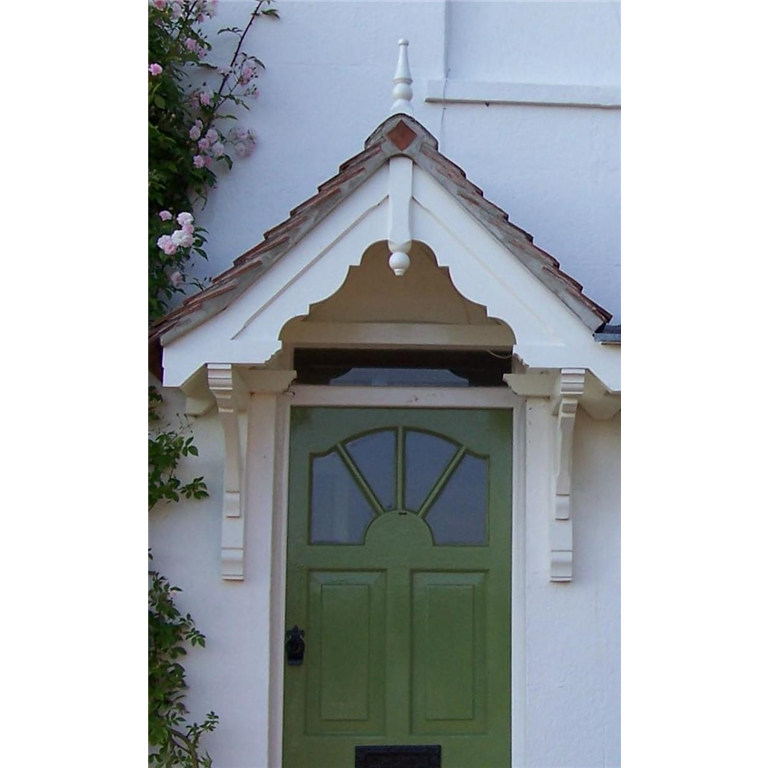 Edgeworth period Dual pitch timber door canopy 1340mm wide, 505mm projection-Code -F-PCS-E1