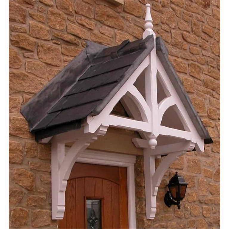 Rivington period Dual pitch timber door canopy 1340mm wide, 505mm projection- Code -F-PCS-R1