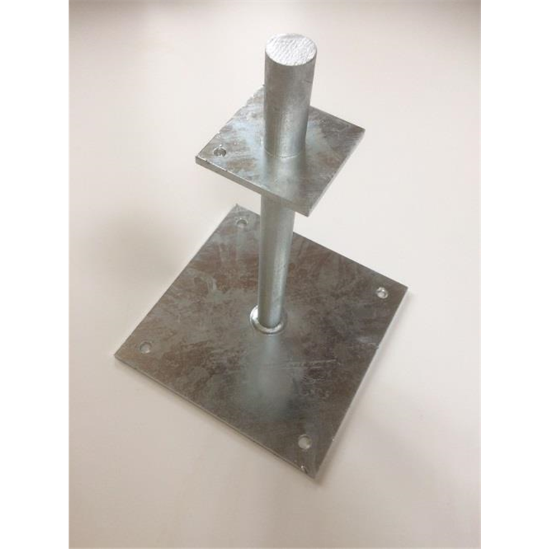 Galvanised post shoe- to be built in to brick course-Post sizes 100/125mm x 100/125mm- GSF-PIN-6