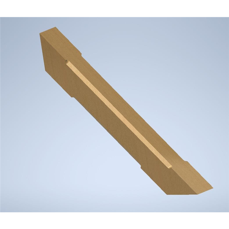 F-FSB -Feature stop bevelled straight knee brace, 600mm.