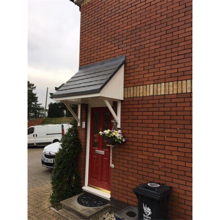 The Nottingham low maintenance mono pitch GRP Door canopy