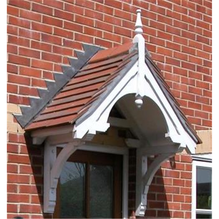 Walmersley period dual pitch timber door canopy, 1510mm wide, 505mm projection- F-PCS-W3