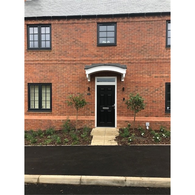 Disley Curved eyebrow timber door canopy- Products code F-DC1