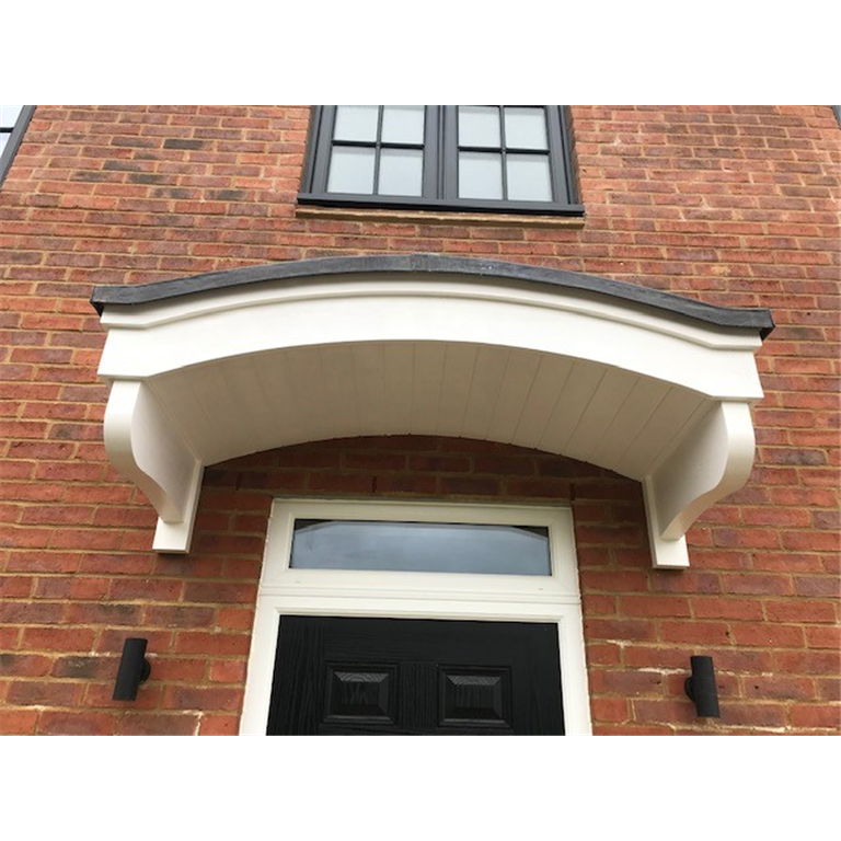 Disley Curved eyebrow timber door canopy- Products code F-DC1