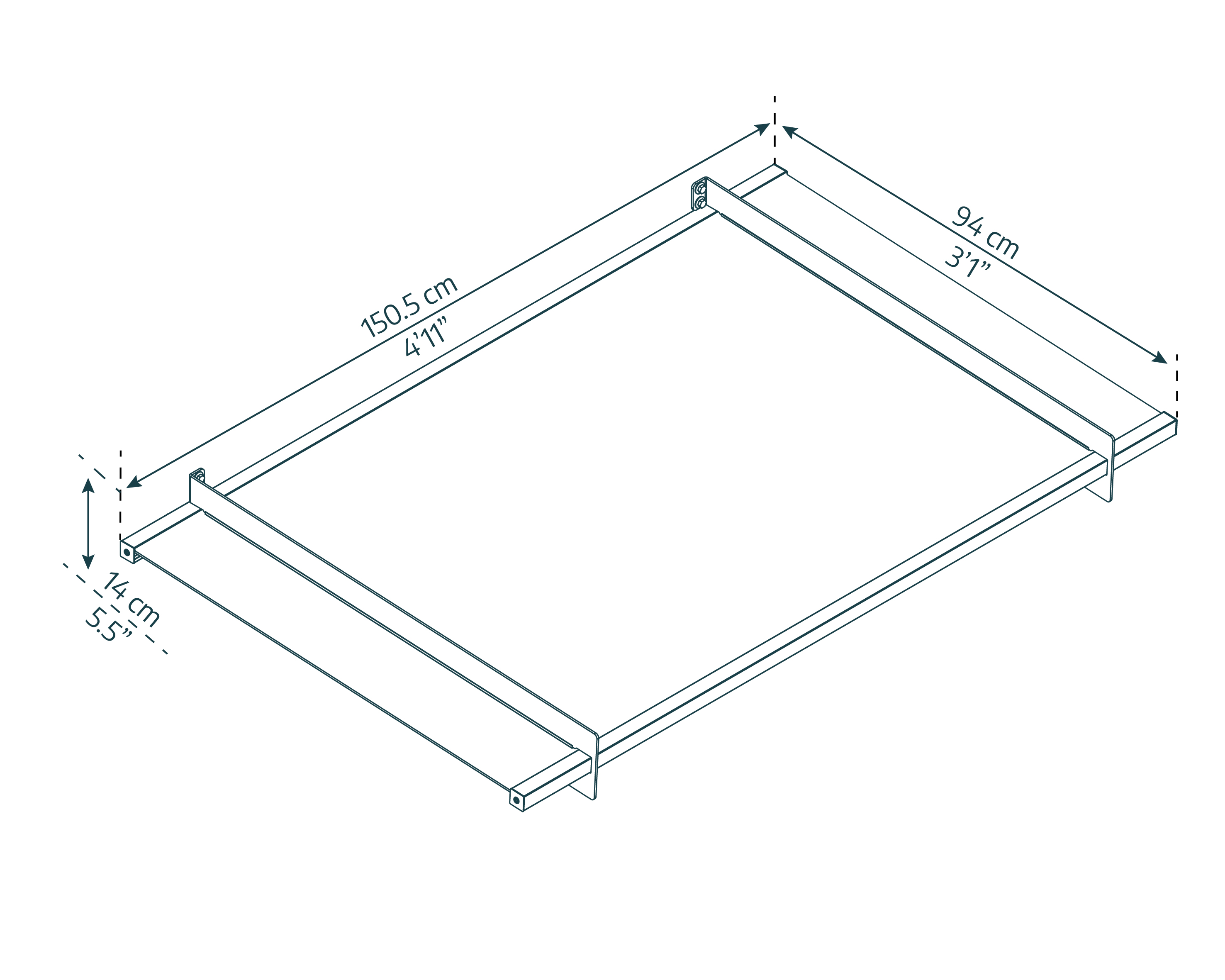 dimensions 1500mm Nancy door canopy