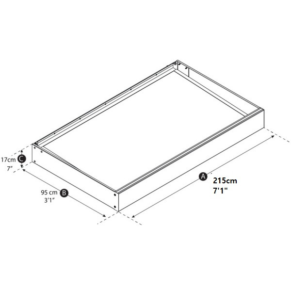 Measurements Sophia 2150 door canopy