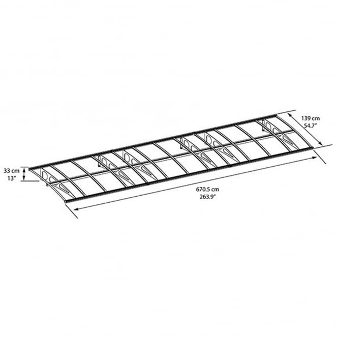 Bordeaux 6690 door canopy measurements