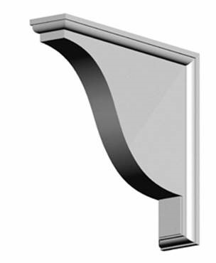 Duropolymer  decorative corbel bracket- projection 390mm, none structural FCO1